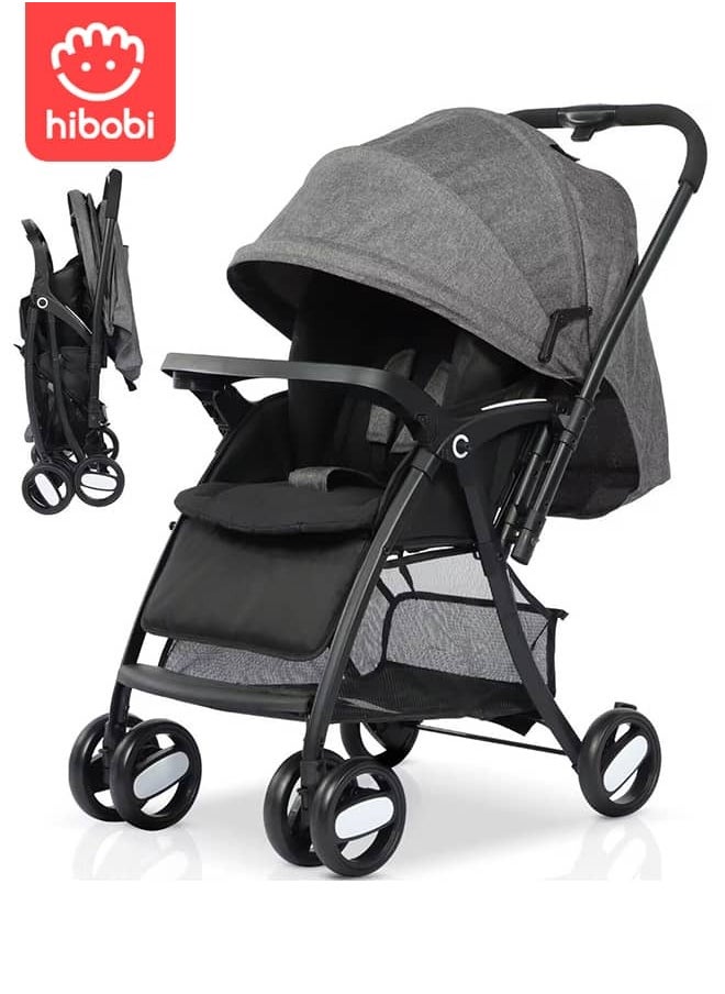 hibobi Lightweight Foldable Two-Way Push Baby Stroller With Seat Cushion  - Image 1