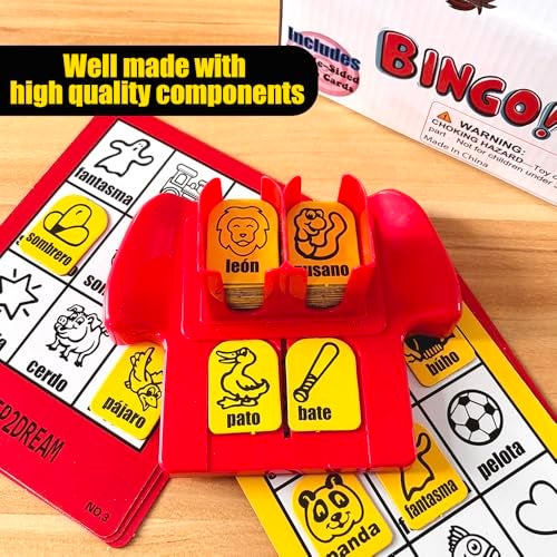 1step2dream Spanish Bingo Game for Kids Enhancing Learning with Spanish Sight Word Matching Games Ideal for Classroom Family Fun Sightwords Game - Image 5