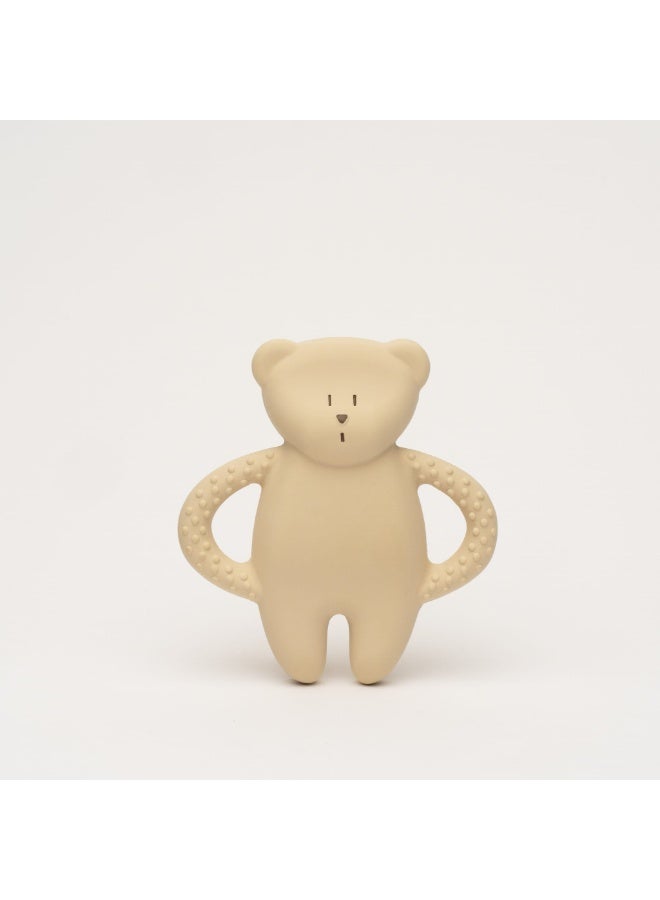 Moonie Natural Rubber Teether Bear - Sand - Image 1
