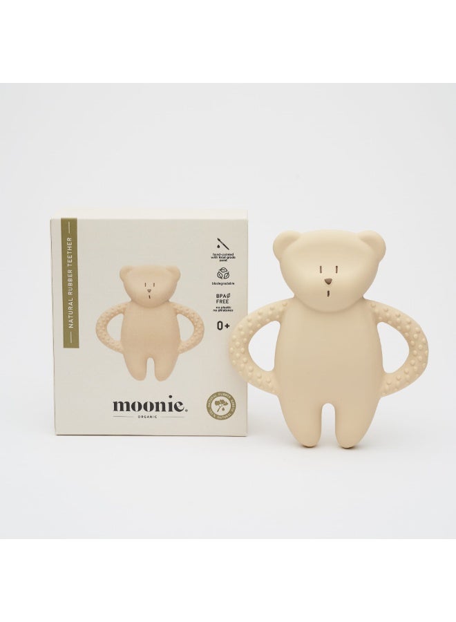 Moonie Natural Rubber Teether Bear - Sand - Image 3