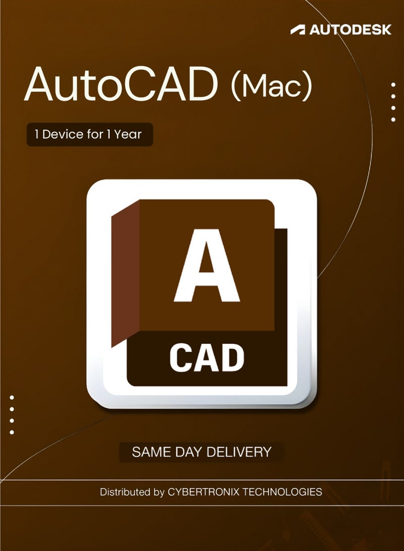 Autodesk AutoCAD (MAC) | 1 Device for 1 Year | Digital License | SAME DAY DELIVERY