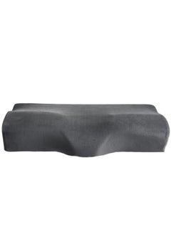 Developed medical sleeping pillow, memory foam, to prevent neck, shoulder and spine pain, by Max Comfort, gray