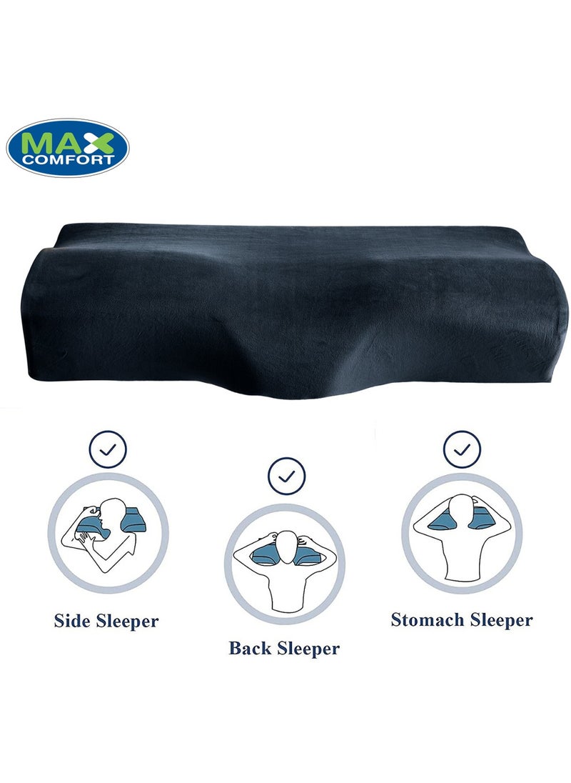 Max Comfort - Developed medical sleeping pillow, memory foam, to prevent neck, shoulder and spine pain, by Max Comfort, gray - Image 1