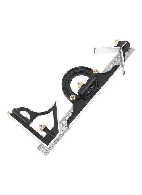 300MM Combination Square Angle Ruler Black/Silver 32.00X5.00X11.00cm