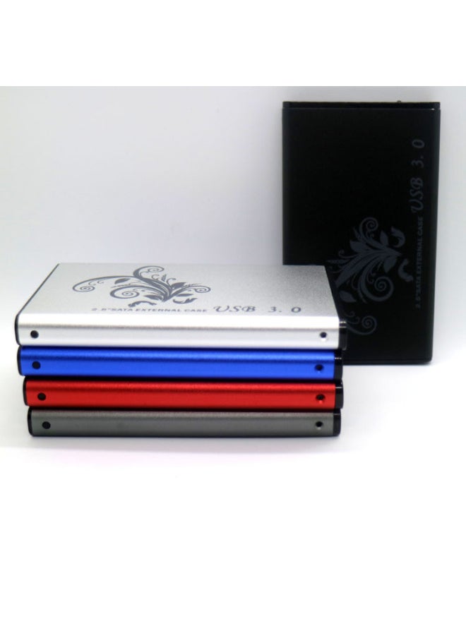 Generic - 2.5inch Notebook Hard Drive Enclosure USB 3.0 Mobile Hard Drive Enclosure Support 2TB Brushed Aluminum Alloy Shell-Color:Red - Image 1