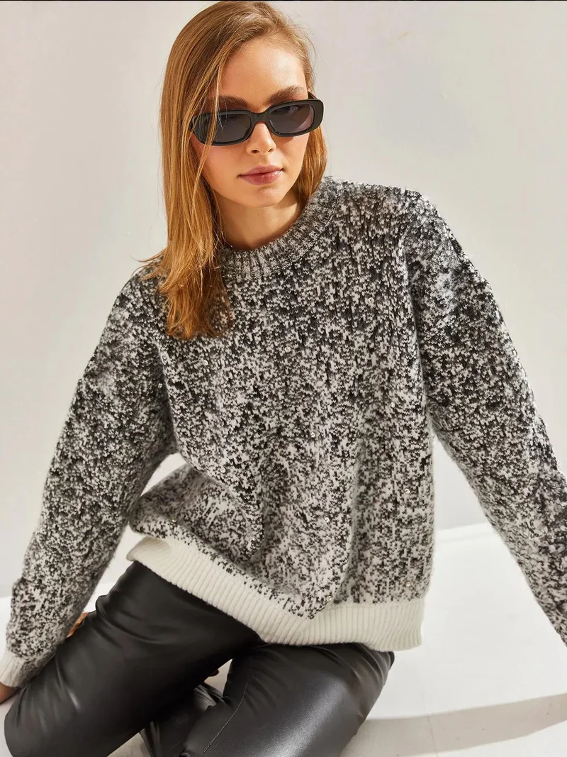 بيانكو لوتشي كنزة بياقة دائرية واسعة مطبوعة من لوتشي