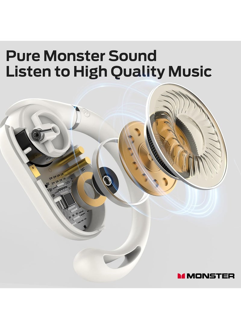 Monster Open Ear AC322 Wireless Bluetooth Headphones, Open-Ear Earhook Design, Bluetooth 5.4, 36H Battery Life, IPX5 Waterproof, ENC Clear Calls, Adjustable Fit - Image 4