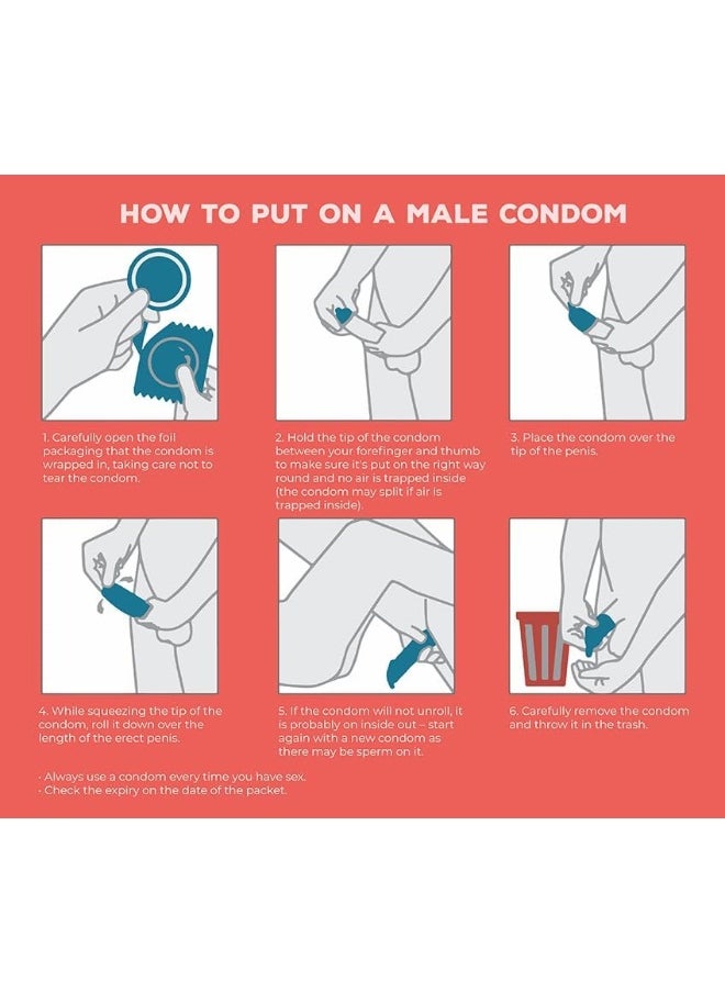 WOLAID Extra Safe Lubricated Condoms For Men - 12 Pieces  - Image 4