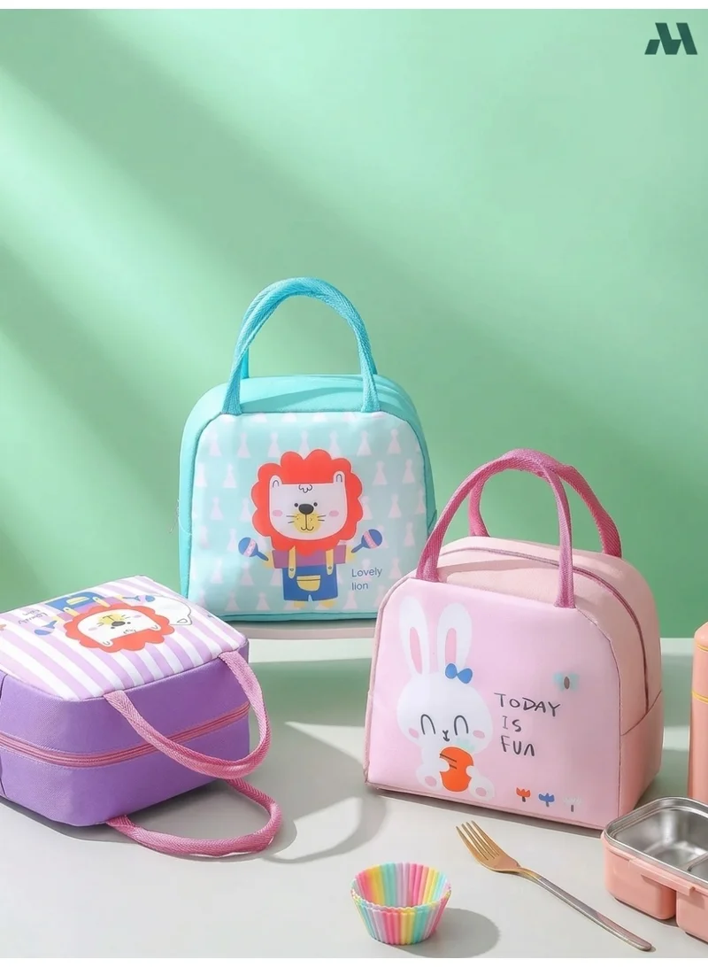 Mobcos Rabbit Pink Lunch Bag Mobcos Rabbit Pink Large Capacity Insulated Lunch Bag | Waterproof & Stain-Resistant Meal Tote with Advanced Temperature Retention | Durable Polyester Lunch Bag for Office & School  | Best Price UAE