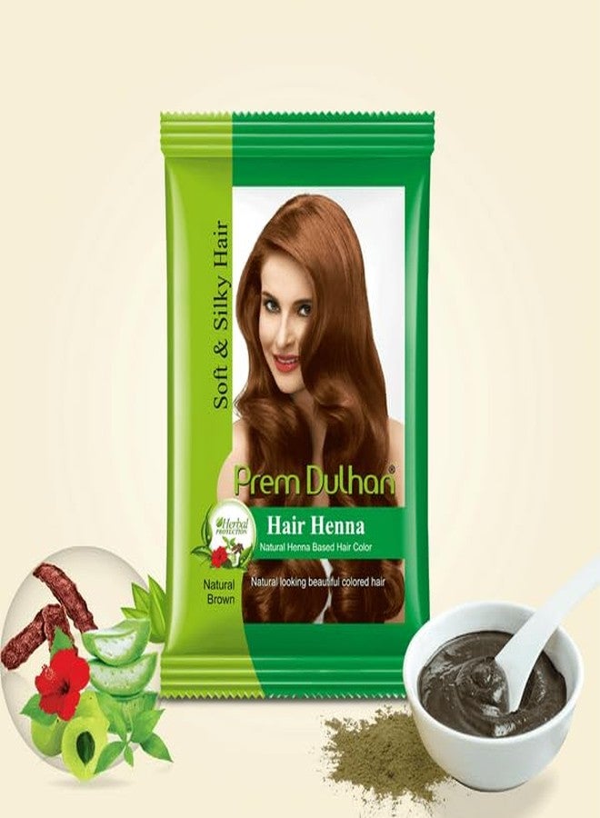 Prem Dulhan Herbal Henna Hair Colour Natural Brown Both for Men and Women (Pack of 2, 60g Each) PPD and Ammonia Free Formula - No Damage - Image 2