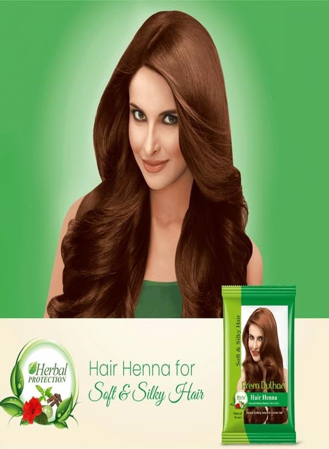 Prem Dulhan Herbal Henna Hair Colour Natural Brown Both for Men and Women (Pack of 2, 60g Each) PPD and Ammonia Free Formula - No Damage - Image 4