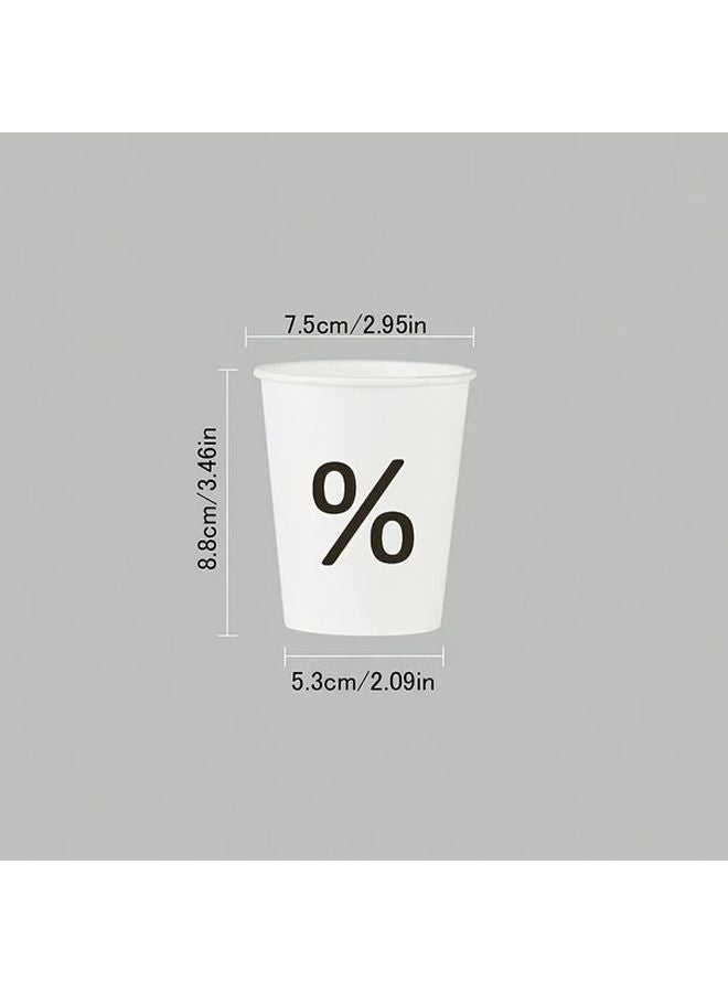 50 قطعة من الأكواب الورقية ذات الألوان العشوائية القابلة لإعادة التدوير والاستعمال لمرة واحدة، المتينة والمغلظة للحفلات في المنزل والمكتب - Image 4