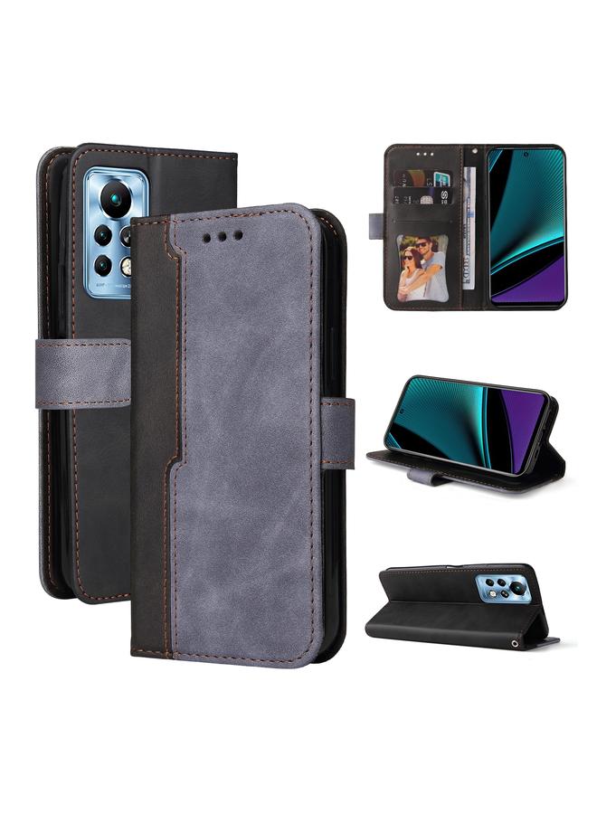 Zaboon Case For Infinix Note 11 Pro Stitching-Color Horizontal Flip Leather Case - Image 1