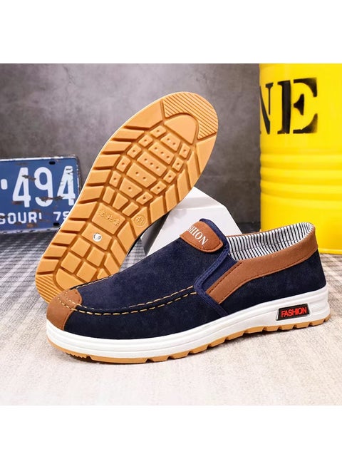 2024 New Mens Casual Breathable Slip-resistant Canvas Shoes 268 [blue]