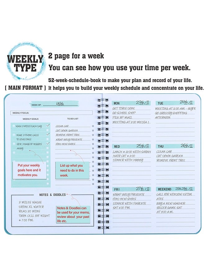 Merrystick Weekly Planner Sheet For Office, Home, School, Work, Study And More. (Black)  - Image 2