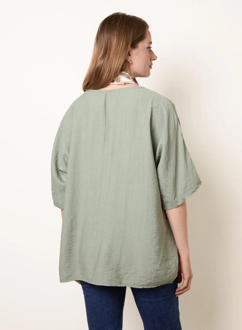 بلو فانيلا Scarf Viscose Top