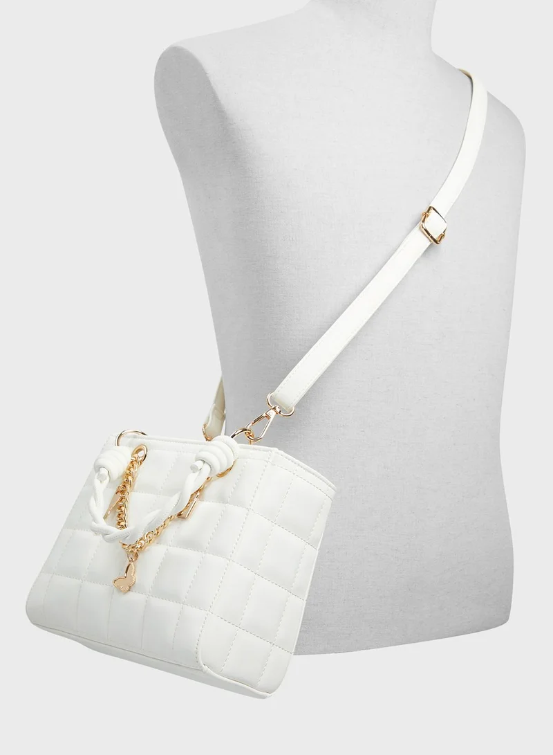 CALL IT SPRING Howitiss Top Handle Chain Detail Tote