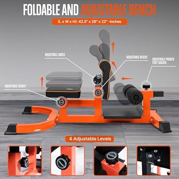rayihni Sissy Squat Machine - Foldable Squatting Bench For Home Gym Workout Station And Leg Exercise, Designed To Train Abs, Thighs, And Glutes, Multifunctional Equipment For Fitness And Training - Image 5