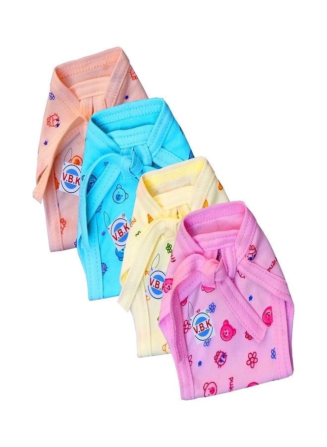 V.B.K® Baby Boy and Baby Girl Clothing Set With Jabla (4 Pcs), Nappy (4 Pcs), Hand Mittens (Gloves) (4 Pair), Leg Booties (Socks) (4 Pair), Pure Hosiery Soft Fabric, 0 Months - 6 Months - Image 3