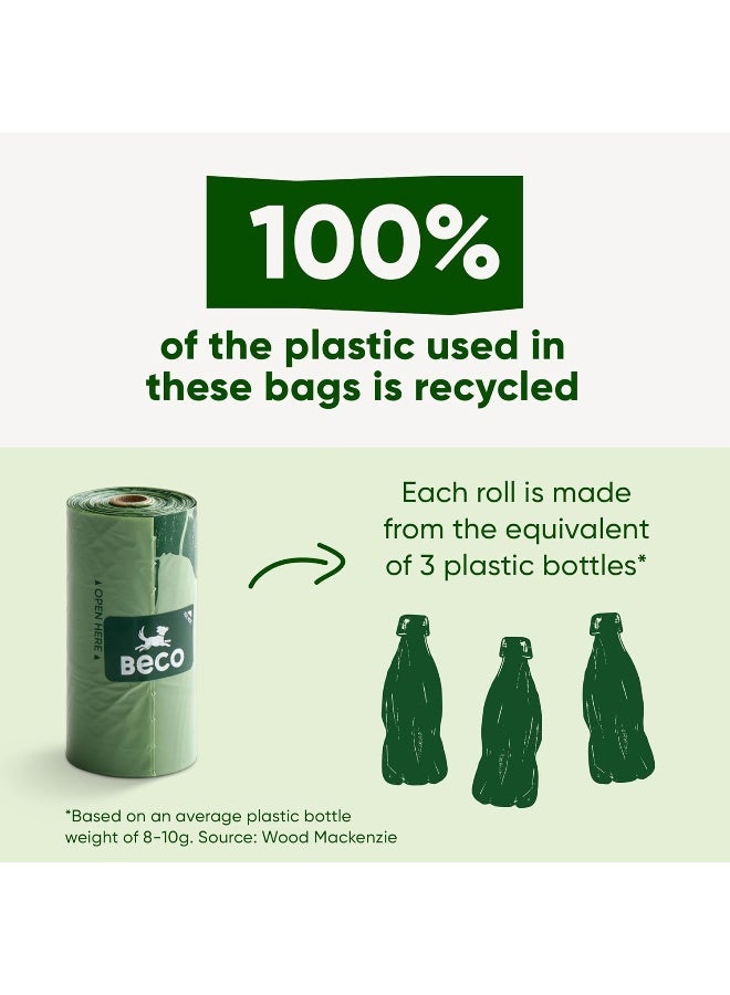 BECO أكياس بيوكو سوبر سترونغ وكبيرة لجمع فضلات الكلاب | أكياس فضلات غير معطرة | 120 لفة إعادة تعبئة [8 × 15] | متوافقة مع موزعات - Image 4