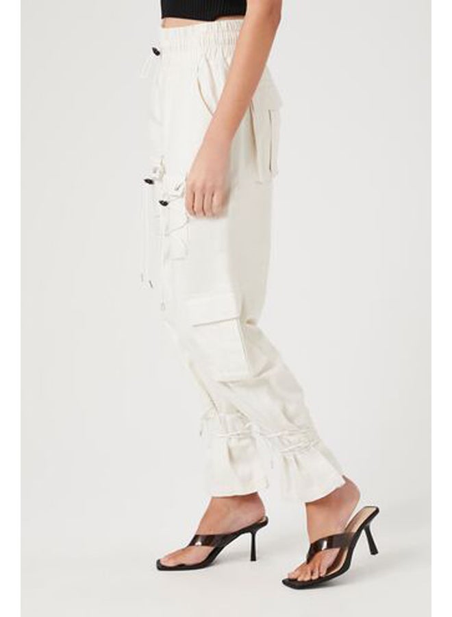 FOREVER 21 Drawstring Cargo Denim Joggers - Image 2