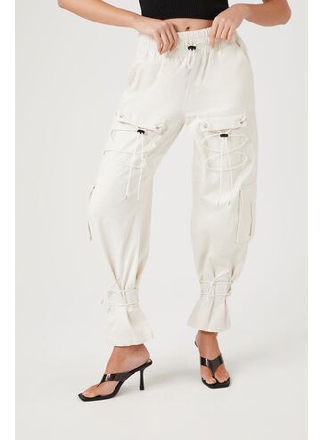 FOREVER 21 Drawstring Cargo Denim Joggers - Image 1