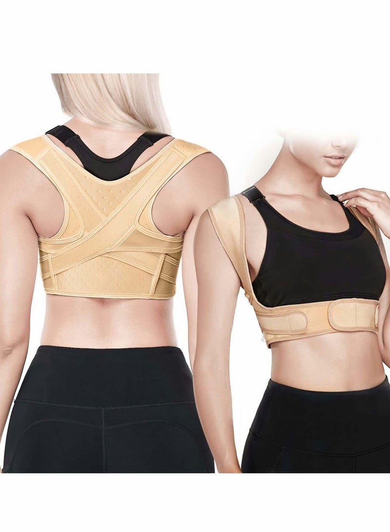 Posture Corrector for Women and Men, Adjustable Breathable Back Straightener, Clavicle Support, Relax Neck, Shoulder, Upper (L 31-39) - Image 1