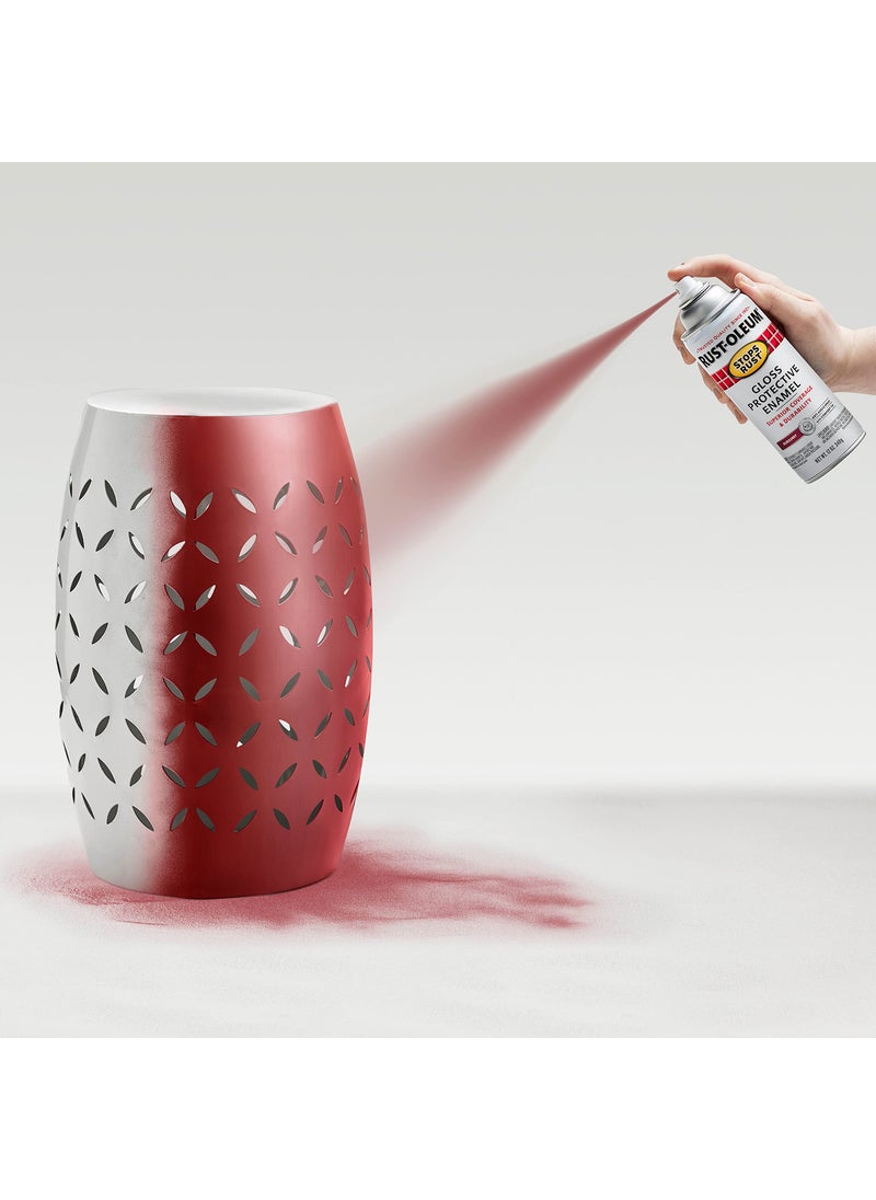 RUST-OLEUM Rust-Oleum 7768830 Stops Rust Spray Paint, 12 oz, Gloss Burgundy  - Image 5