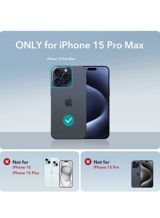 Matte Magnetic Case for iPhone 15 Pro Max [Shockproof & Slim] Matte Hard Back Cover with high-Grade Protection | Black - view 2