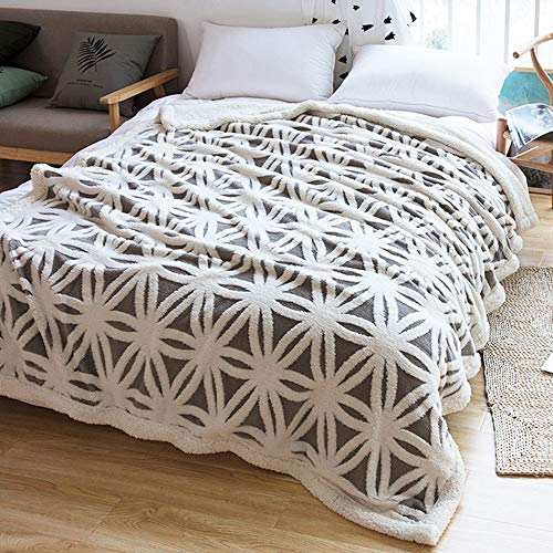LOMAO Sherpa Fleece Blanket 60x80 Fuzzy Soft Throw Blanket Dual Sided Blanket for Couch Sofa Bed (Grey, 60''x80'') - Image 2