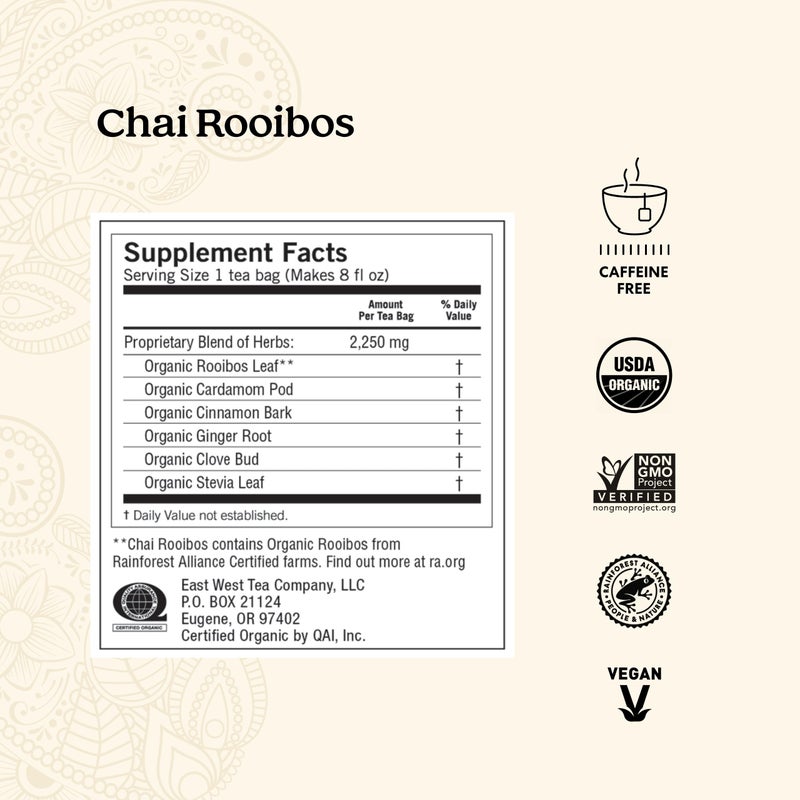 Yogi Tea Chai Rooibos Tea - 16 Tea Bags per Pack (4 Packs) - Spiced Organic Rooibos Tea - Provides Antioxidants - Caffeine-Free - Includes Cardamom, Cinnamon, Ginger & Clove - Image 3