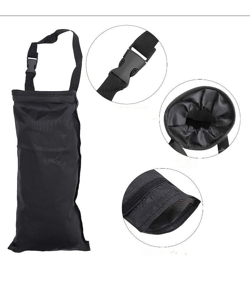 Black Universal Car Trash Bag Hanging Foldable Vehicle Garbage Bag For Seat Headrest Daily Car Trash Storage Car Organizer Portable Washable Storage Pouch For Family Travel And Long Drives - Image 4