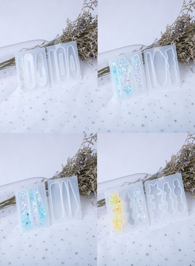 Cayway Hair Pin Casting Mold Set Kit, 7 PCS Hair Clip Resin Molds Silicone Jewelry Molds and 24 PCS Metal Clip for Hair Pin, Keychain, Bookmark, Pendant - Image 3