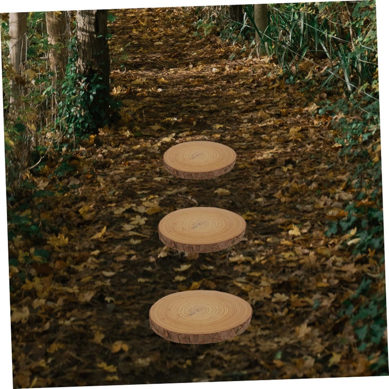 FUNOMOCYA 3 Pcs Garden for Outdoor Walkway Wooden Boards for Pathway and Lawn Decor Garden Tiles for Easy Landscaping and Outdoor Aesthetics - Image 2