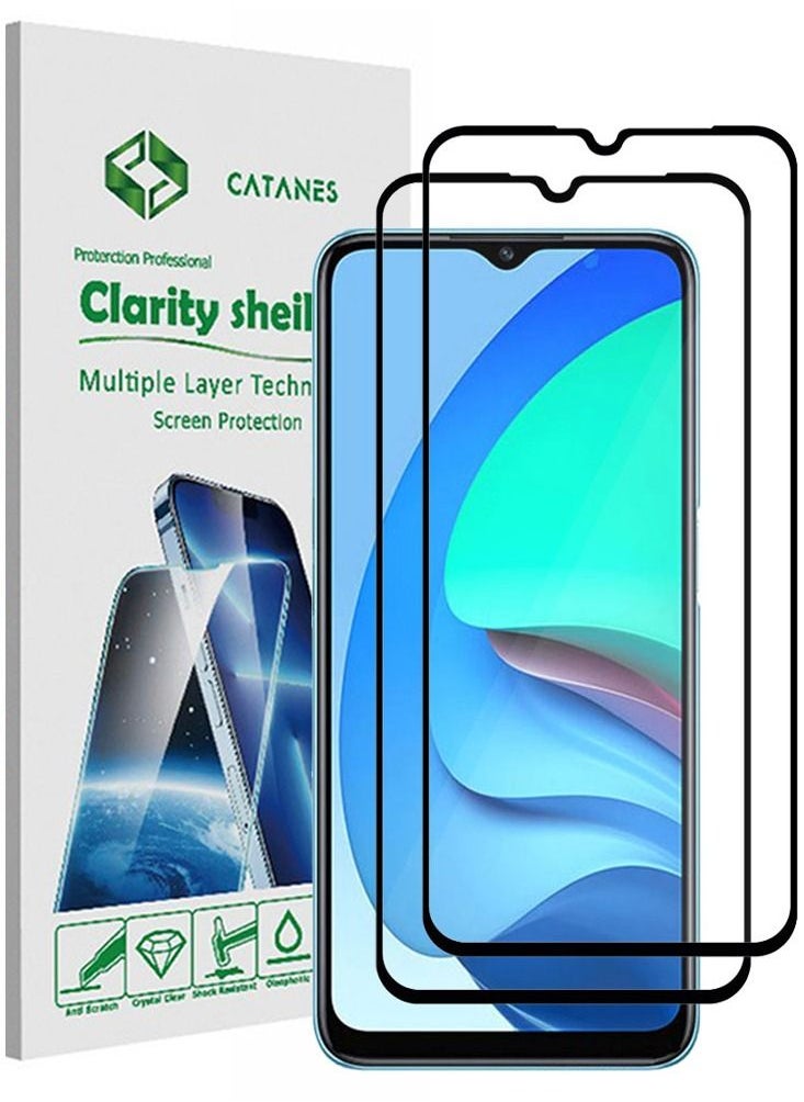 CATANES 2 Pack For Oppo A56 5G Screen Protector Tempered Glass Full Glue Back  - Image 1
