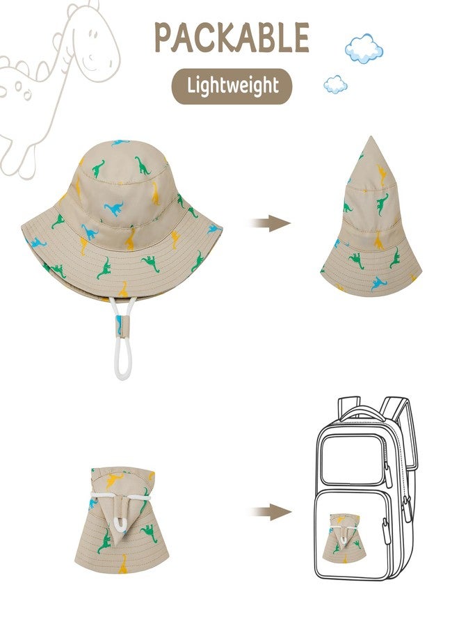 Durio UPF 50+ Baby Sun Hat Summer Sun Protection Wide Brim Soft Lining Beach Essential for Boys and Girls Toddler Bucket Hat B Khaki 12-24 Months - Image 3