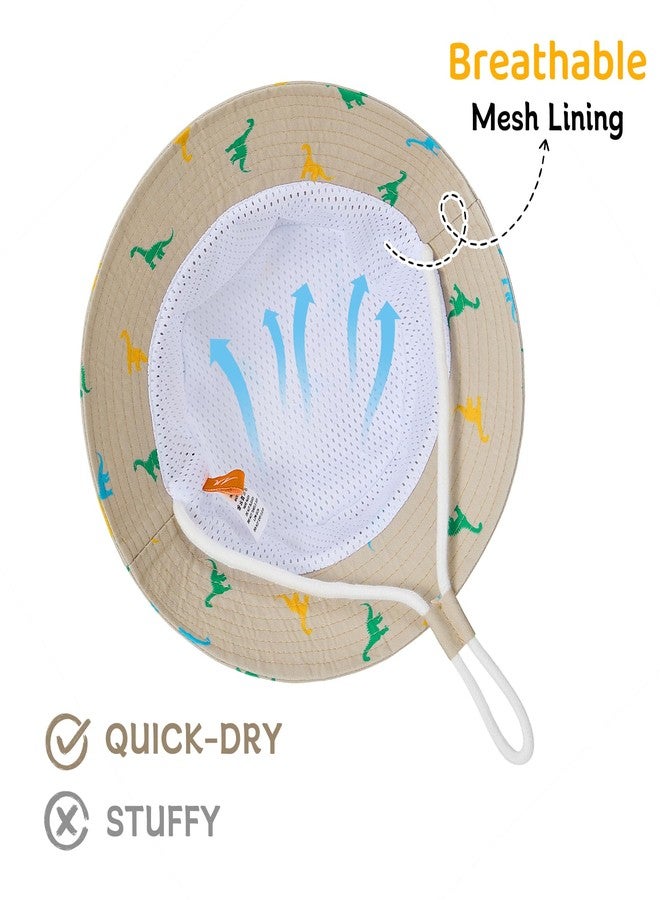 Durio UPF 50+ Baby Sun Hat Summer Sun Protection Wide Brim Soft Lining Beach Essential for Boys and Girls Toddler Bucket Hat B Khaki 12-24 Months - Image 2