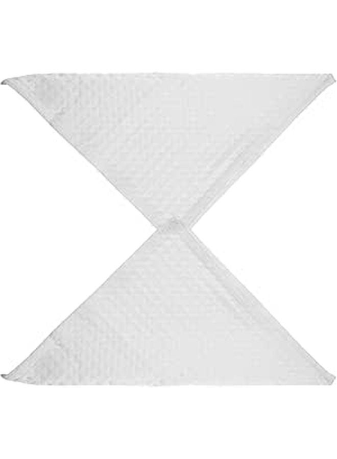 2 Pack White Honeycomb Cotton Washcloths Soft Face Towels For Baby And Bathroom - Image 1