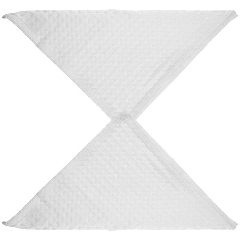 2 Pack White Honeycomb Cotton Washcloths Soft Face Towels For Baby And Bathroom - Image 2