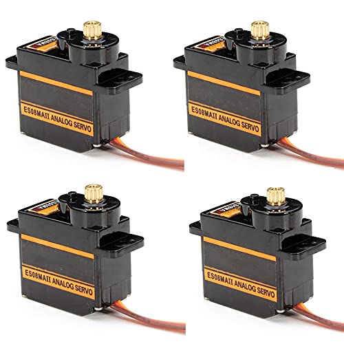 RGBZONE 4Pcs ES08MA II 12g Mini Metal Gear Analog Servo Shockproof Stable Machine Compatible for RC Model - Image 1
