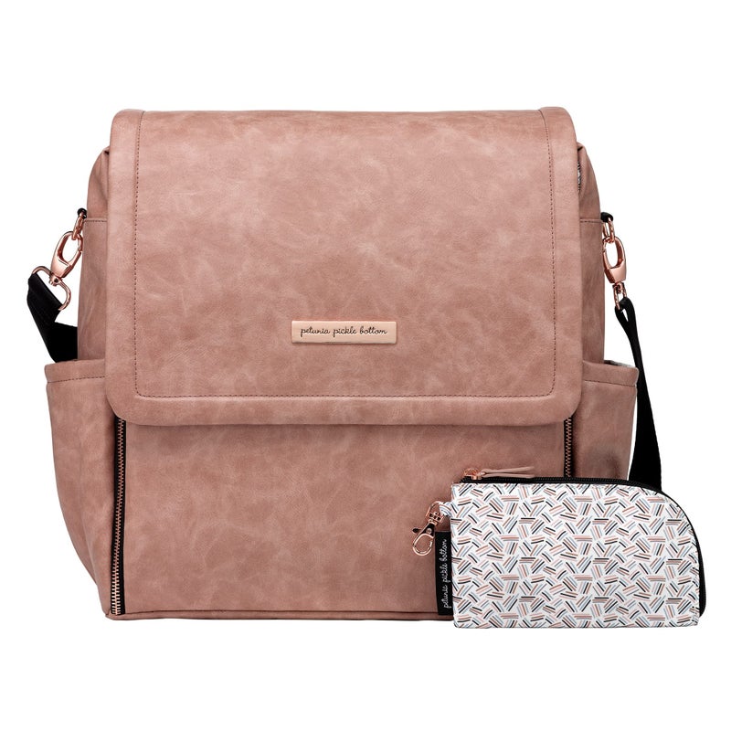 petunia pickle bottom Petunia Pickle Bottom Boxy Backpack Diaper Bag Stylish Baby Bag Spacious Backpack OnTheGo Moms Dusty Rose Leatherette