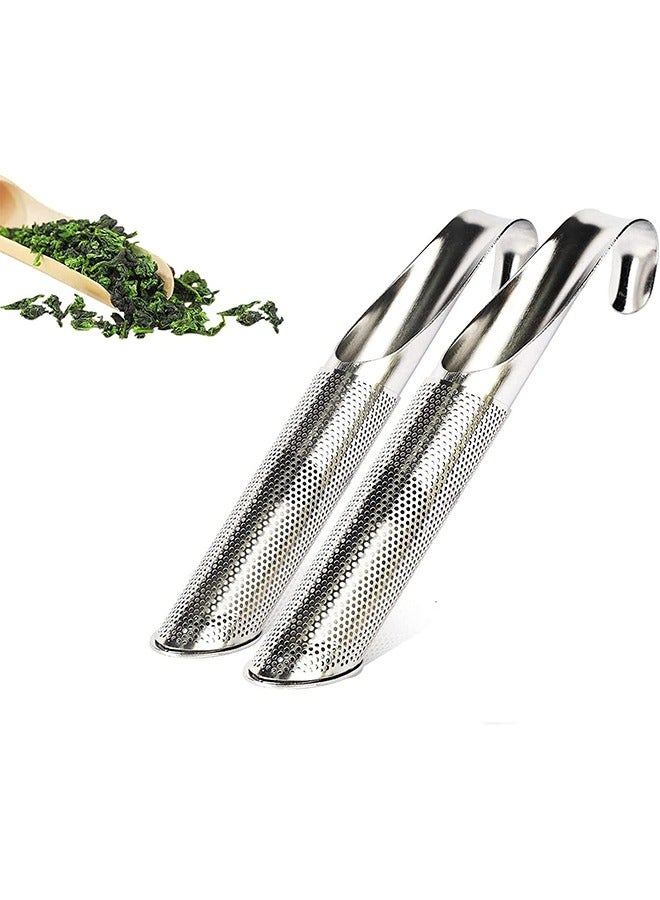 2 Pcs Tea Strainers for Fine Loose Tea, Stainless Steel Tea Diffuser, Long-Handle Tea Filter, Premium Tea Infuser Tea Strainer for Tea, Rose, Coffee, Spices  - Image 1