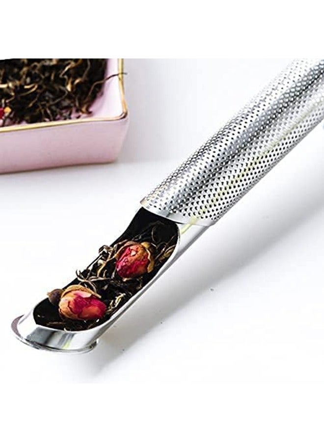 2 Pcs Tea Strainers for Fine Loose Tea, Stainless Steel Tea Diffuser, Long-Handle Tea Filter, Premium Tea Infuser Tea Strainer for Tea, Rose, Coffee, Spices  - Image 3