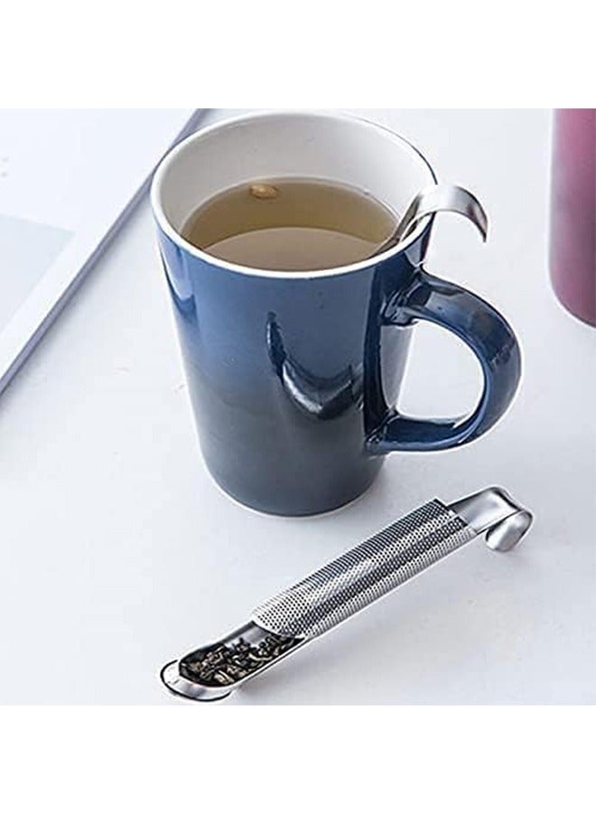 2 Pcs Tea Strainers for Fine Loose Tea, Stainless Steel Tea Diffuser, Long-Handle Tea Filter, Premium Tea Infuser Tea Strainer for Tea, Rose, Coffee, Spices  - Image 5