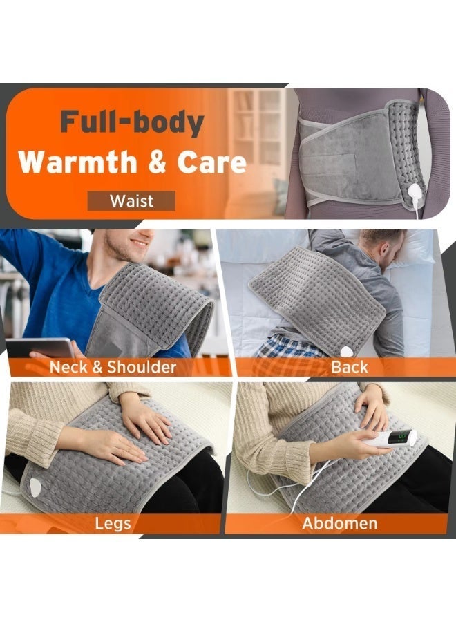 AREXA Electric Waist Heating Pad with LCD Controller, 9 Heating Levels & 4 Timer Options Heating Pad belt for Back Pain Relief, Fast Heat Pad for Muscle Stiffness Cramps Neck Abdominal Shoulder Relief - Image 4