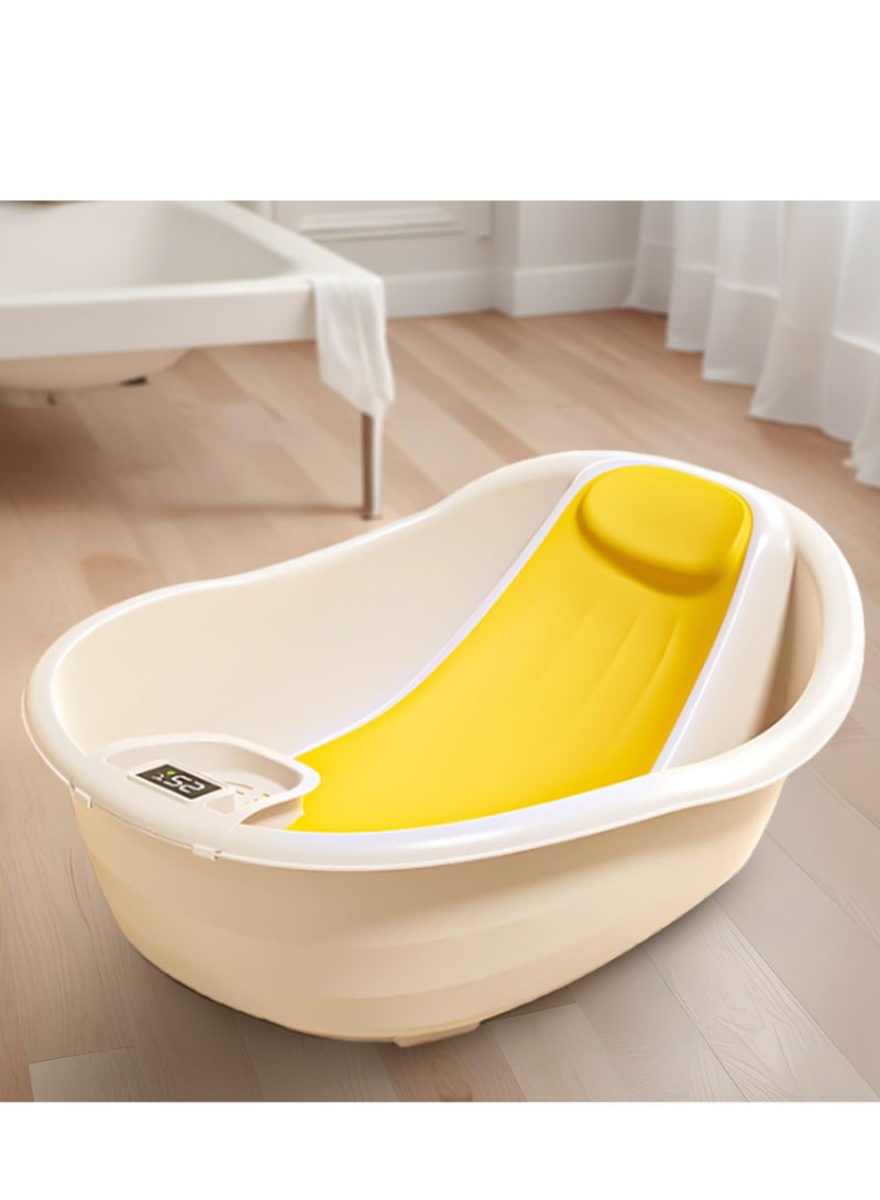 Baybee Baby Bath Tub for Kids, Baby Bath Seat Mini Swimming Pool, Kids Bather for Baby with Non-Slip Base, baby bath tub for kids 0 to 2 years (Yellow) - Image 1