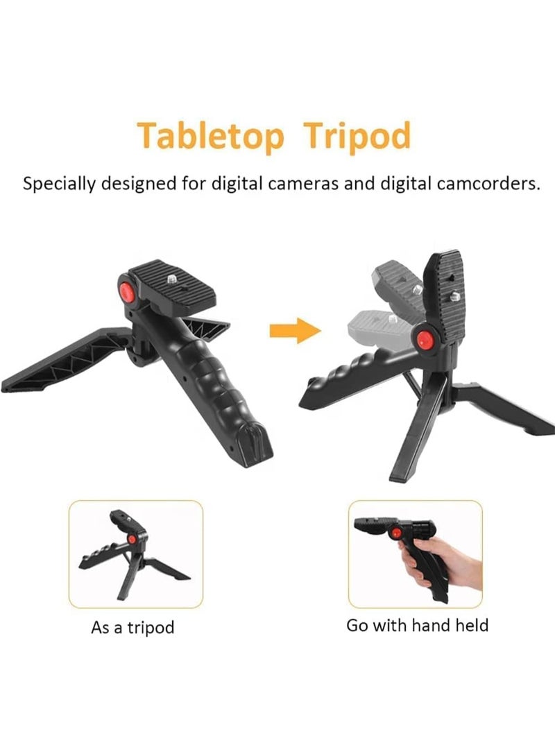 عدة تصوير وفلوغ متكاملة – ترايبود، حامل موبايل، ميكروفون، وإضاءة LED للفيديو والبودكاست - Image 2