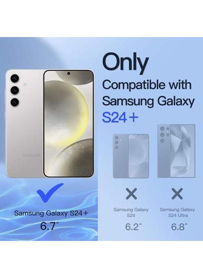 جي تيك واقي شاشة الخصوصية لهاتف Samsung Galaxy S24+ S24 Plus 5G مقاس 6.7 بوصة، غشاء زجاجي مقوى مضاد للتجسس ومتوافق مع بصمة الإصبع، عبوتان - Image 2