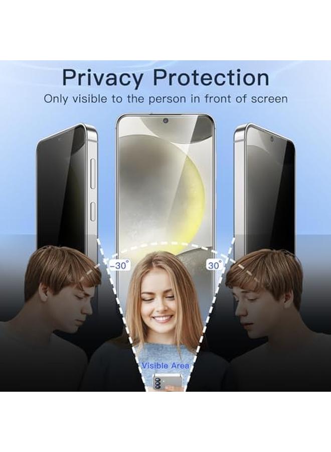 جي تيك واقي شاشة الخصوصية لهاتف Samsung Galaxy S24+ S24 Plus 5G مقاس 6.7 بوصة، غشاء زجاجي مقوى مضاد للتجسس ومتوافق مع بصمة الإصبع، عبوتان - Image 3