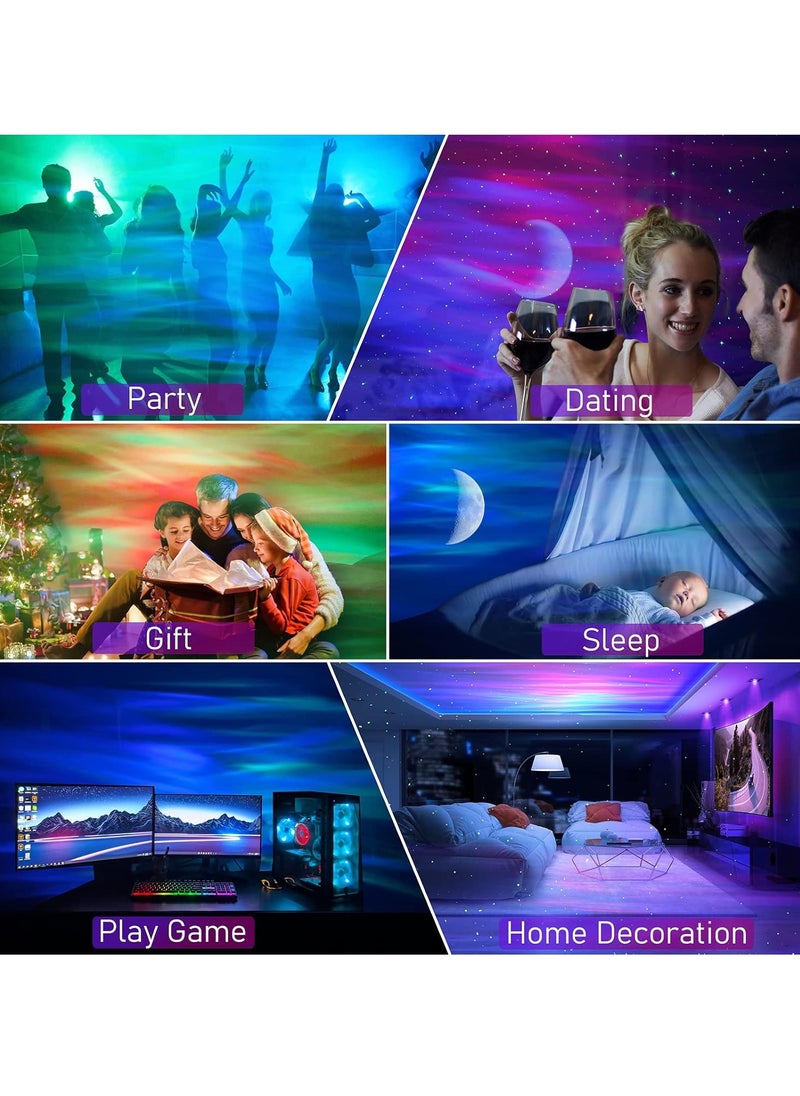 AL RAID Galaxy Aurora Projector 3-in-1 LED Northern Lights & Star Projector with Bluetooth Speaker & 6 White Noise Options Starry Moon Light for Adults & Kids Gift  - Image 3